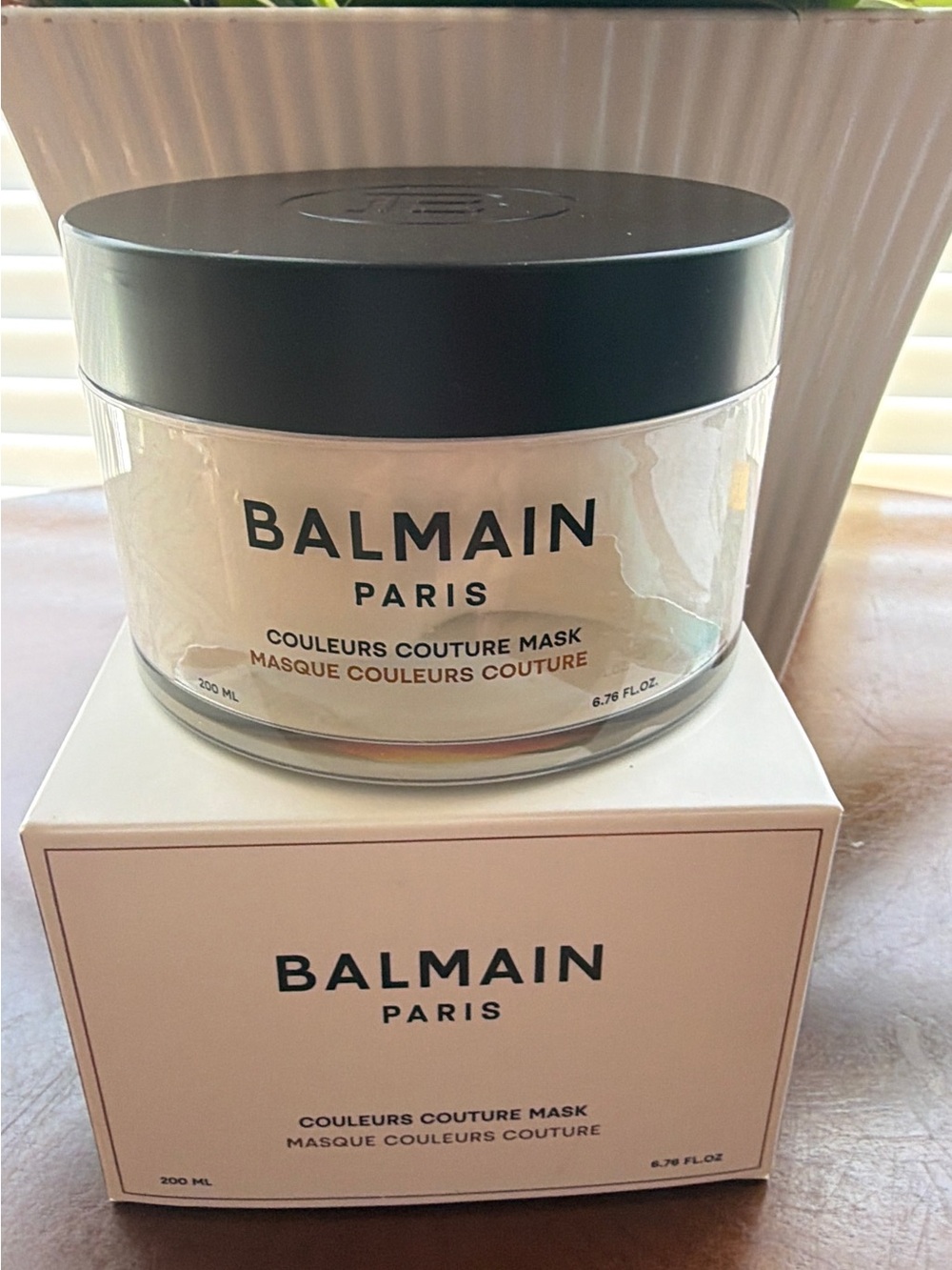 Balmain Paris Couleurs Couture Hair Mask - White Jar with Black Lid 6.76 fl oz